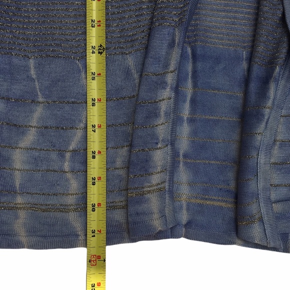 ***😀3 for $35/Tanjay Ombré Blue Tie Dye Cardigan, Gold Sparkle in the fabric. - Picture 12 of 12